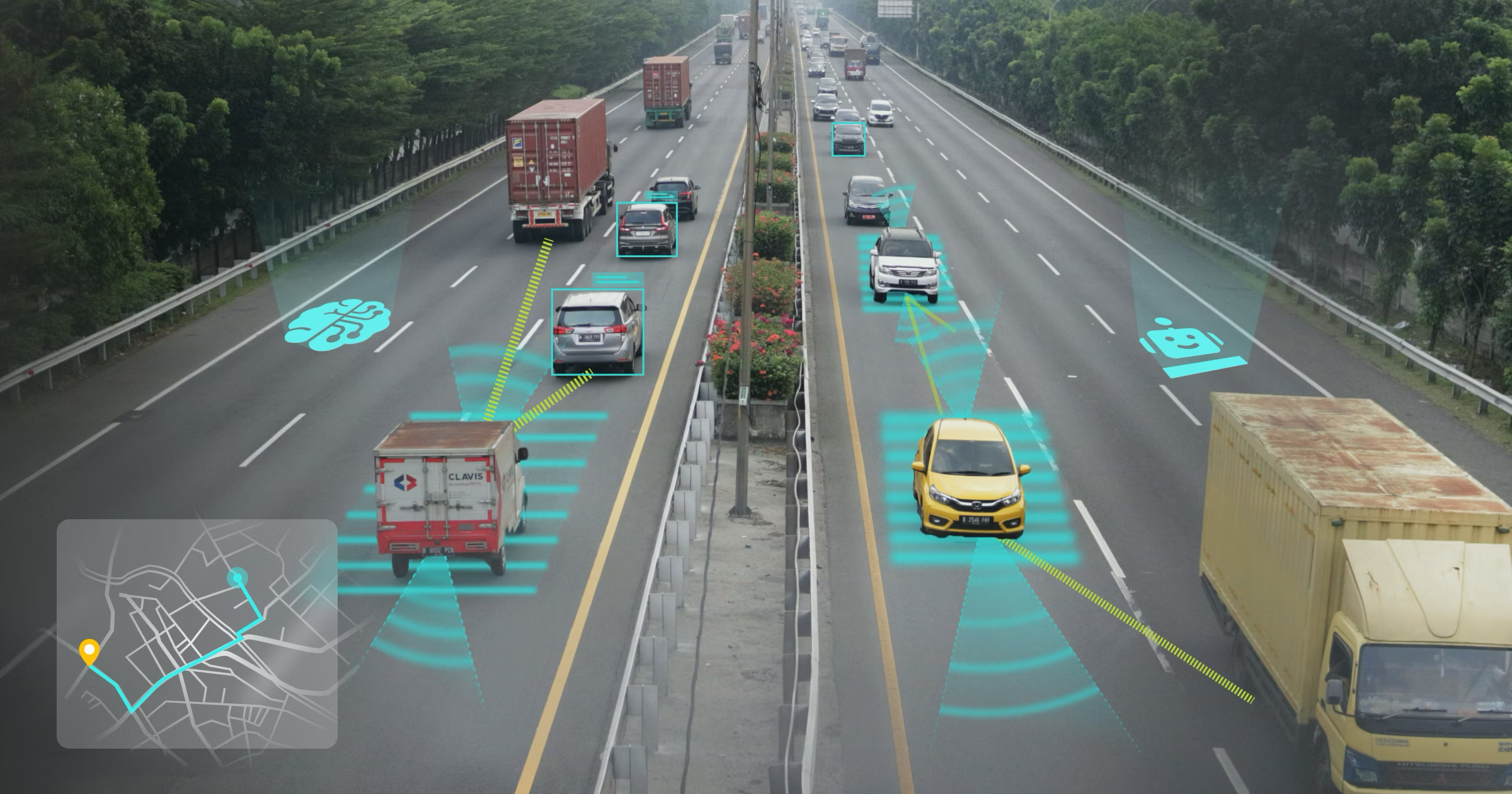 Autonomous vehicle sensor view
